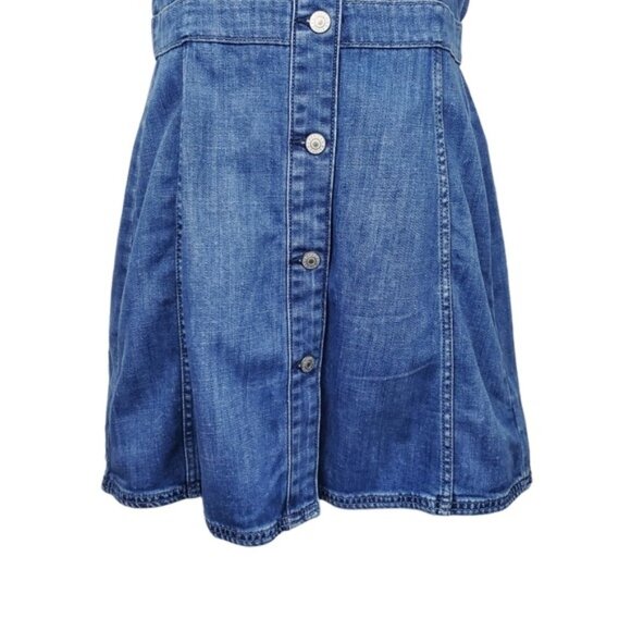 American Eagle Womens Blue Denim Button Front Mini Shirt Dress Size S NWT - Picture 3 of 6
